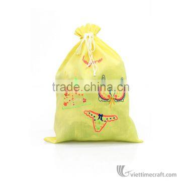 HOT SALE ! Multicolor Embroidery Promotional Drawstring Bag, Handmade in Vietnam photo-5