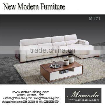 MT71 Latest Model Modern Designs Italian Leather L Shape Sofa For Home Use