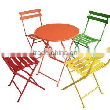 metal cafe folding chair, beach folding chair table WR-6003