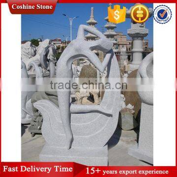 Famous modern art sculpture, abstract granite human sculpture