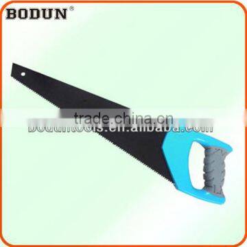 B9015 good quality rubber handle hand saw black saw