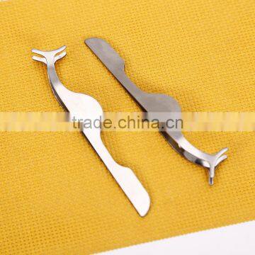 Factory Price 430 Stainless Steel Material Multifunctional Eyelash Tweezer for Beauty Salon photo-3