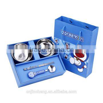 Factory Price Top Quality Hot Sale Cartoon Bowl Chopsticks Spoon Fork Gift Cutlery Set photo-5