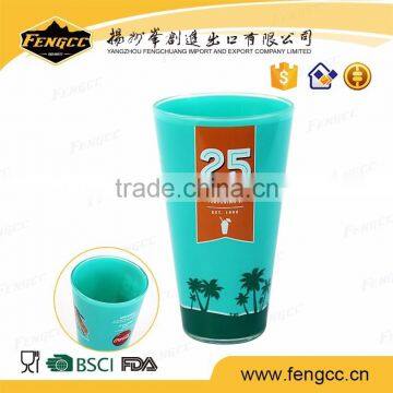 promotional reusable gym double layer 12oz plastic cup