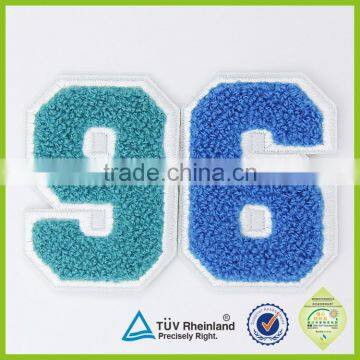 Sew on embroidery letter patches for hat customized towel embroidery