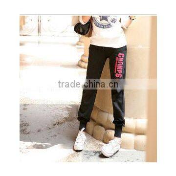 fashional style knitted printing sports&casual fleece long pants for women