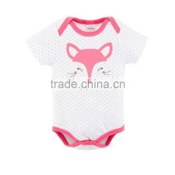 New Arrive Infant&Toddlers Rompers Short Sleeve Fox Design 100% Cotton Baby Clothes Summer