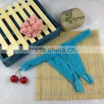 Stock Wholesale New 2016 Women's Bowknot Open Crotch Hipster Lace Briefs Panties Lace Thong Lingerie Crotchless T Panties Linger photo-5