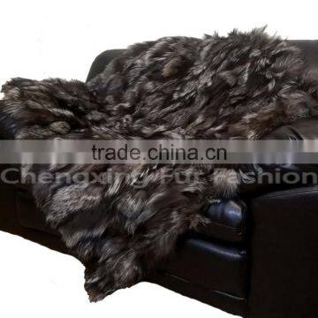 CX-D-116A Genuine Fox Fur Rug Carpet photo-2