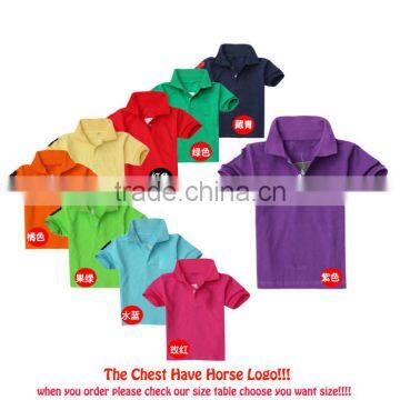 2015 brand new summer boys and girls net cotton polo t shirts sport plain t-shirts wholesale t shirts for kids