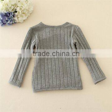 High Quality in Stock Boutique 100% Cotton O-neck Girls Undershirt /kids T-shirts With Animal Print photo-2