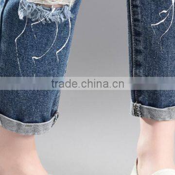Zm35757a Summer New Pattern Jeans Pants Casual Damaged Denim Pants photo-3