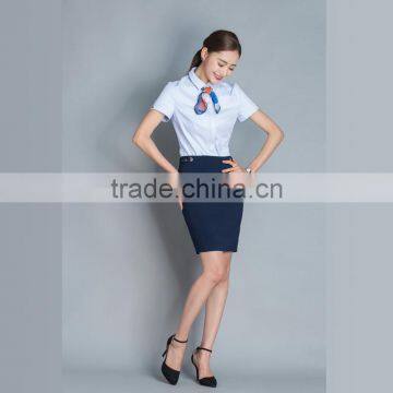 Shop Short Sleeve Blouse Airline Stewardess Uniforms Shirt and Dress photo-3