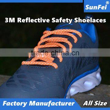 High Strength Extra Long Round 3M Reflective Shoelace - Jogging Hunting Boot Vintage Laces Shoelaces All Sizes in Various Colors