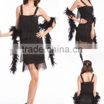 Flapper Costume Adult Gatsby Girl Roaring 20s Halloween Fancy Dress