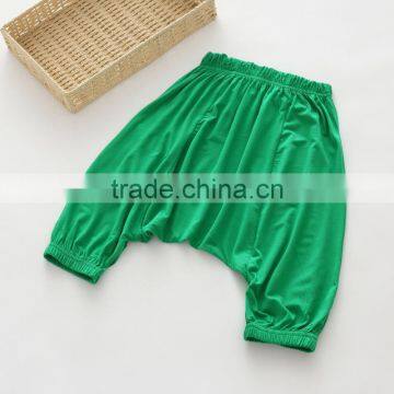 Summer High Quality Cotton Pure Color Girls Children Harem Pants photo-5