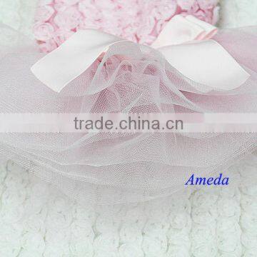 Light Pink Rosettes Elegant Rose Wedding Tutu Small Dog Clothes Party Dress XS-L photo-2