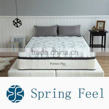 Twin Size Hotel Mattress Euro Top 3 Zones Pocket Spring Mattress photo-2