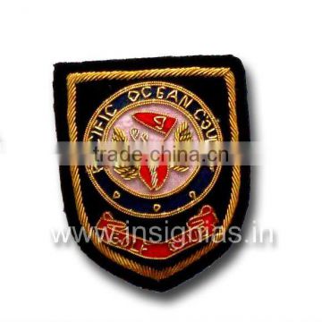 Embroidered bullion wire badges