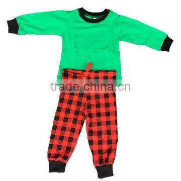 2017 top design autumn winter Christmas Printed Kids Plain Christmas Pajamas Soft Warm christmas pajamas Boys