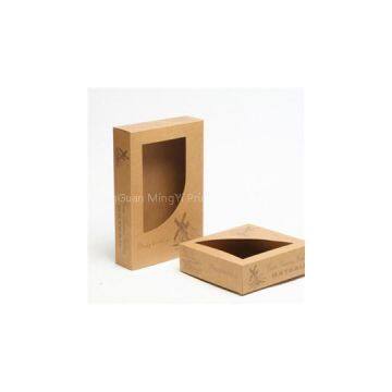 Customize Printed Kraft Paper Cardboard Packaging Box With Window