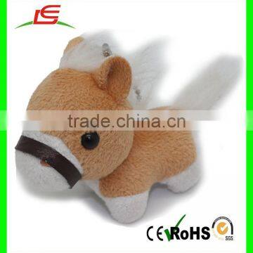 Wholesale high quality cute mini plush horse keychain