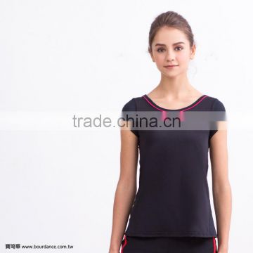 Hot sale sporty yoga girls short sleeve tops