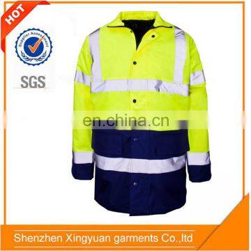 Factory Price Traffic Roadway high visibility pink safety winter jacket