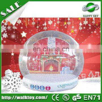 HI high quality Christmas giant inflatable human size snow globe for sale