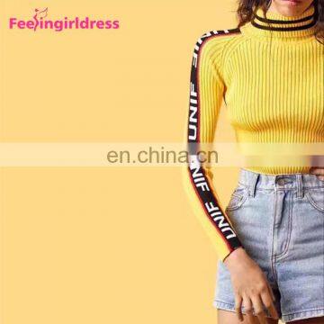 Elasticity Fashion Long Sleeve High Neck Knit Pullover Turtleneck Women Sweater photo-2