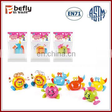 3 style assorted plastic clock fruit crab wind-up toy