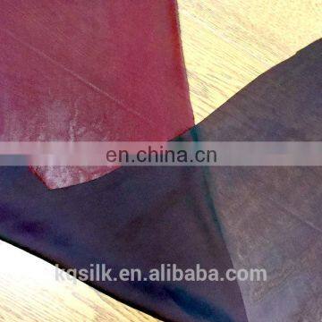 Yarn Dyed Two Tone 12mm Silk Satin Fabric photo-4