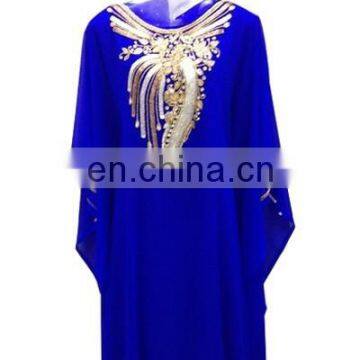 2015 Royals Wedding Party Wear High beaded Flower Pattern Farasha moroccan dress kaftan for sale