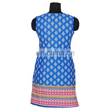 PRINTED KURTI WITH BOTTOM MULTI COLOR 100% COTTON