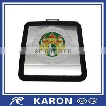 square shape personalized luggage tags with rubber strap