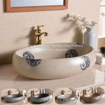 European style decoration bathroom ceramic art designed hand wash sink