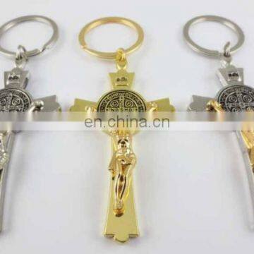 Wholesale Metal Cross Keychain, Jesus Religious Keychain, Promotional Gift Keychain photo-3