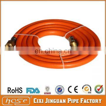CE Certification EN559 1.5 m Orange PVC LPG Gas Hose Coated 3/8" Connector Fittings For Industrial Heater, PVC Gas Hose