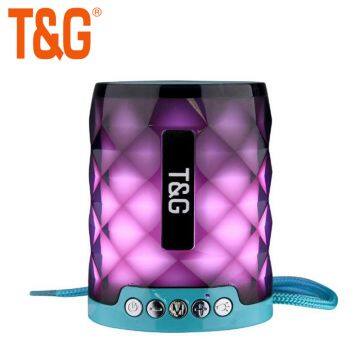 TG155 HOT SELL COLOUR LIGHT FLASH BT SPEAKER WITH FM MINI BASS WIRELESS SPEAKER SUPPORTED OEM GIFT SPEAKER WITH IPX4