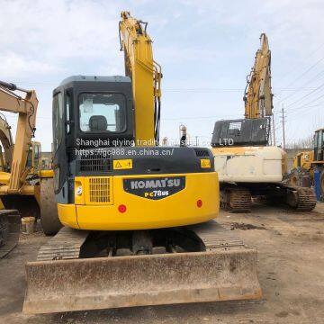USED JAPAN KOMATSU PC78 MINI CRAWLER EXCAVATOR photo-4