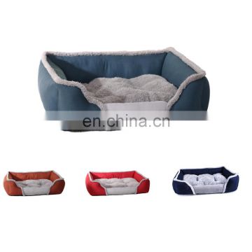 Customized High Quality Dog Bed Soft Pet Cotton Dog Pet Dog Removable Washable 2 in 1 Sofa Bed