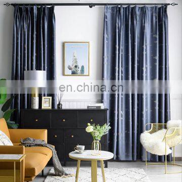 wholesale Custom Nordic jacquard Polyester Window Blackout Shade Fabric Curtains For The Living Room