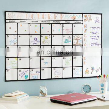 Glass Dry Erase Planner and Office Desk Frameless Tempered Dry Erase Calendar Glass White Board photo-2