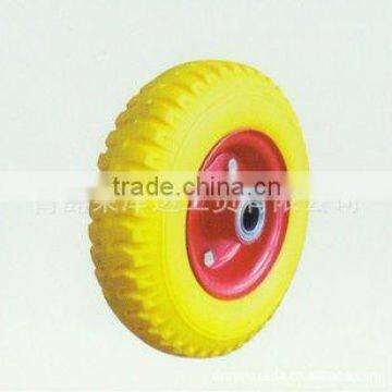 high quality rubber wear-resisting flat free PU wheel YPU001