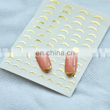 JOYFUL 655-660 Metallic Gold Smile Line French Nail English alphabet Letter Nail Sticker