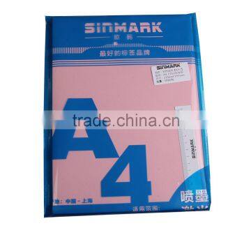 SINMARK Color Series Pink Label Sticker Paper a4