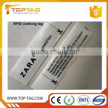 UHF durable woven clothes label tags for inventory management