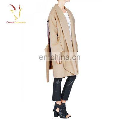 Woven Warmest Winter Women Wool Cashmere Coat photo-3