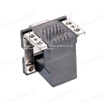 Denentech Hardware Parts Right Angle Dual port HDR15 Female To HDR15 Female D-SUB Connector