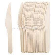 FSC certified knife birchwood wooden tableware bio eco friendly